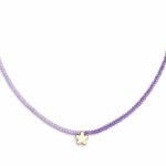 چوکر مهره ای گل نیلا یاسی