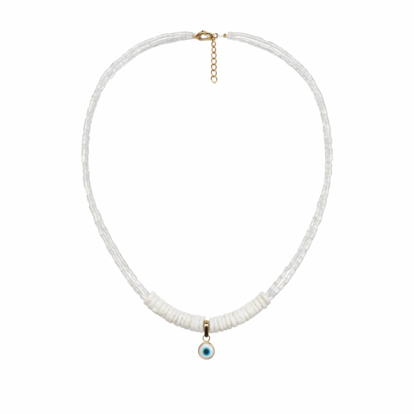 چوکر مهره ای چشم نظر سپید - Image 2