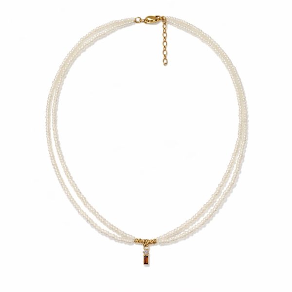 چوکر مهره ای نورا نارنجی - Image 2