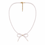 چوکر مهره ای پاپیون صورتی - Image 2