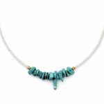 چوکر مهره ای گوی و سنگ فیروزه