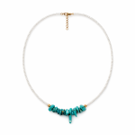 چوکر مهره ای گوی و سنگ فیروزه - Image 2