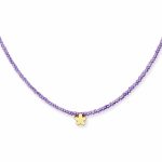 چوکر مهره ای گل نیلا بنفش