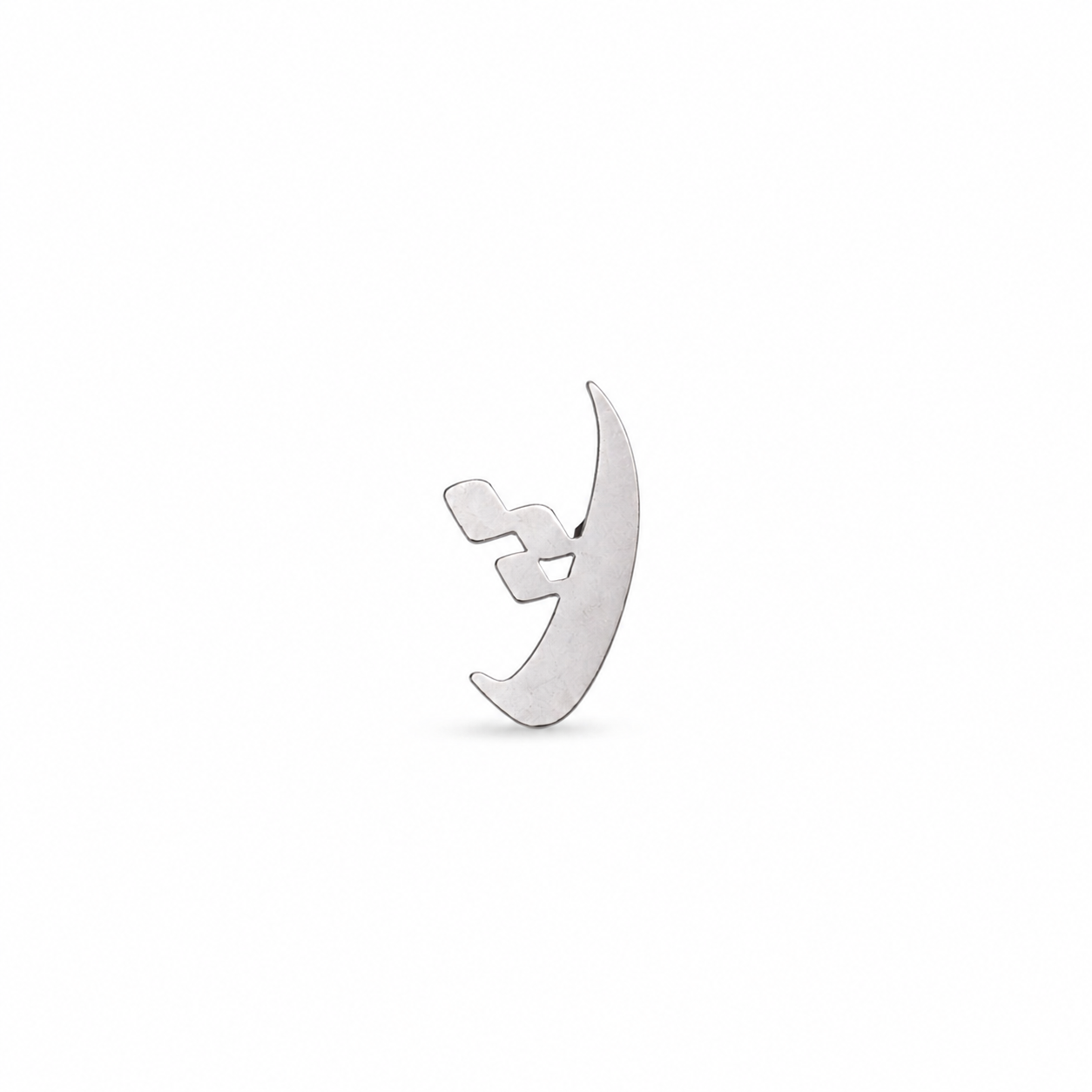 24EB1F49-ECE2-407C-BD89-DE4D5EBF2D3C پلاک طلا سفید حرف ث - Image 1