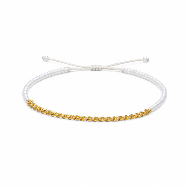 دستبند مهره‌ای طلا زنانه کارتیه - Image 2