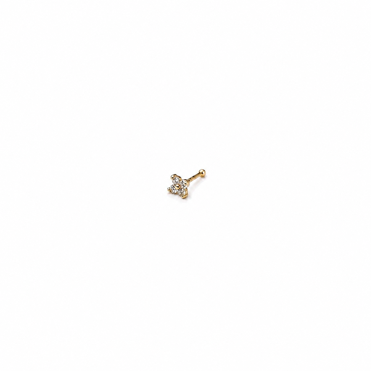 D38E6720-07DA-492C-B7F4-3B999D793426 پیرسینگ طلای بینی طرح گل - Image 1