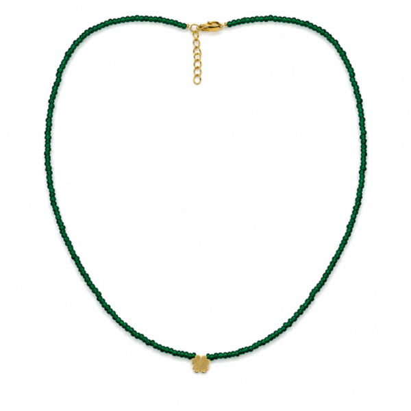 چوکر طلا طرح شبدر - Image 2